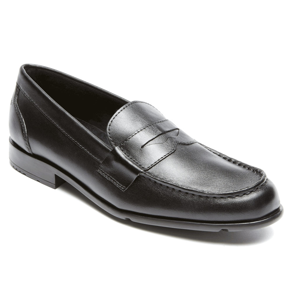 Rockport Mens Loafers Black - Classic Penny - UK 419-WPCBNS